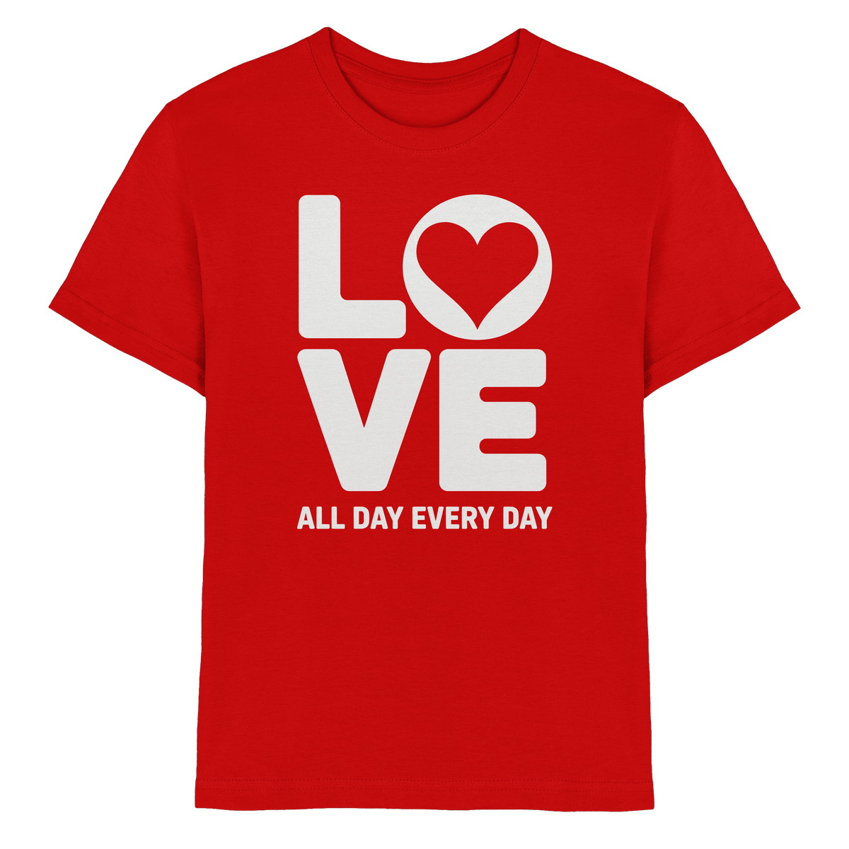 Love All Day Every Day | Love Design - Kids Premium Shirt - Kids & Babys - Red - GfoitMa