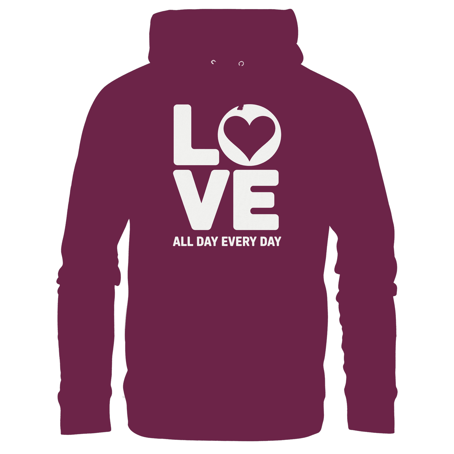 Love All Day Every Day | Love Design - Premium Unisex Hoodie - Hoodies - Burgund - GfoitMa