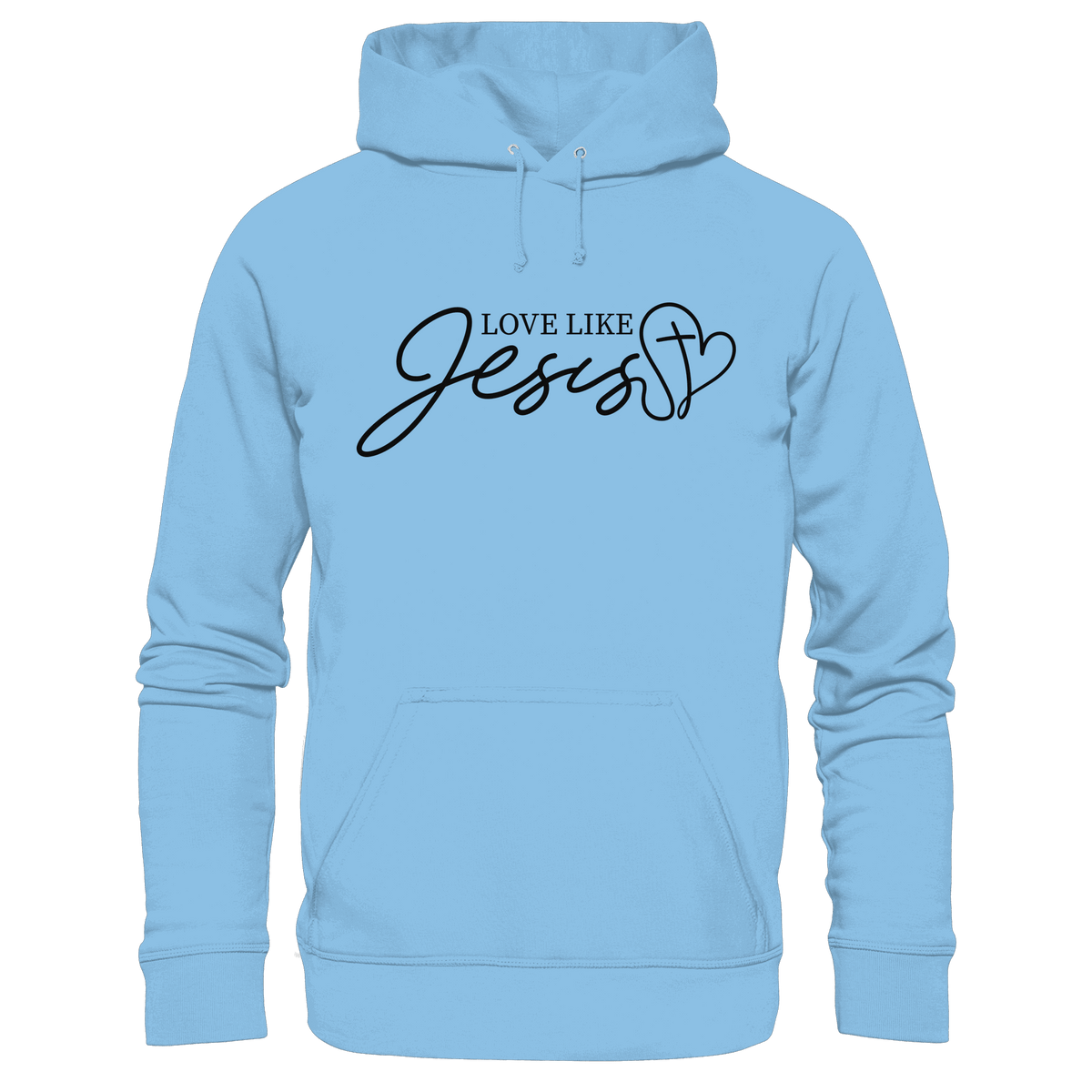 Love Like Jesus – Liebe, die verändert | Ein Statement des Glaubens - Kids Premium Hoodie - Kids & Babys - Sky Blue - GfoitMa