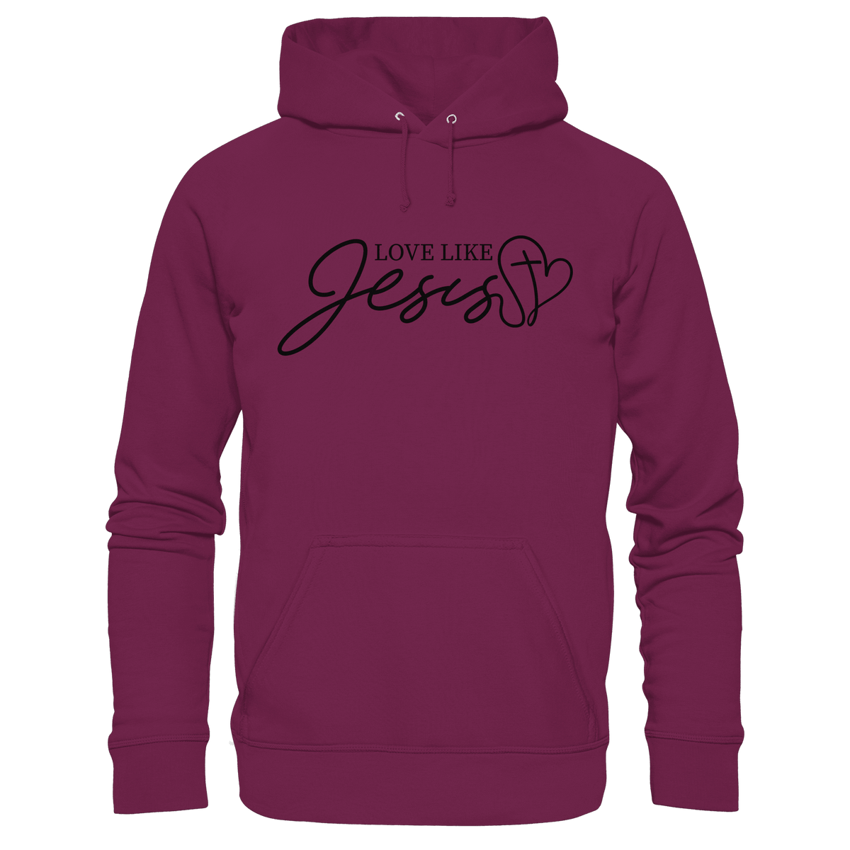 Love Like Jesus – Liebe, die verändert | Ein Statement des Glaubens - Kids Premium Hoodie - Kids & Babys - Burgund - GfoitMa