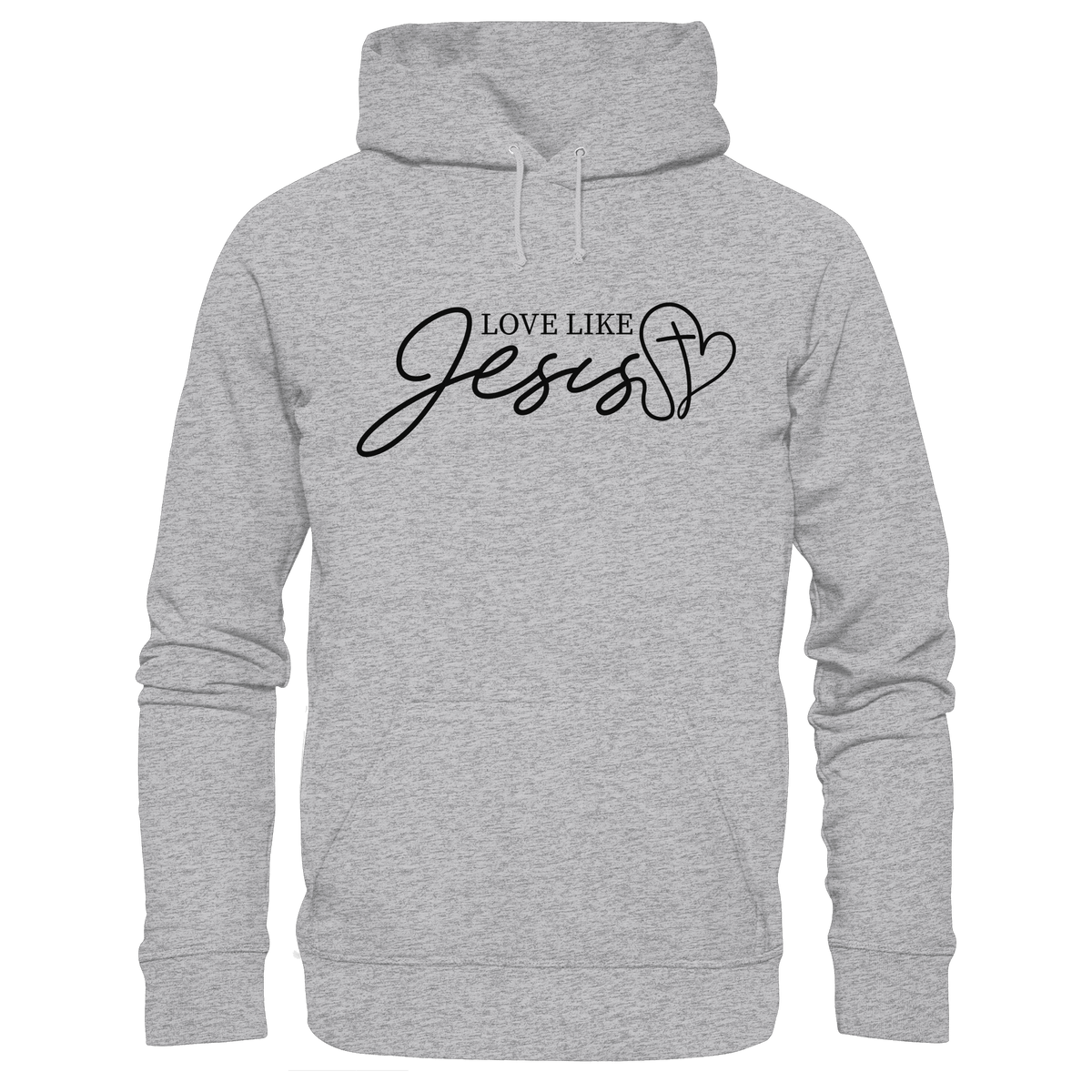 Love Like Jesus – Liebe, die verändert | Ein Statement des Glaubens - Kids Premium Hoodie - Kids & Babys - Heather Grey (meliert) - GfoitMa