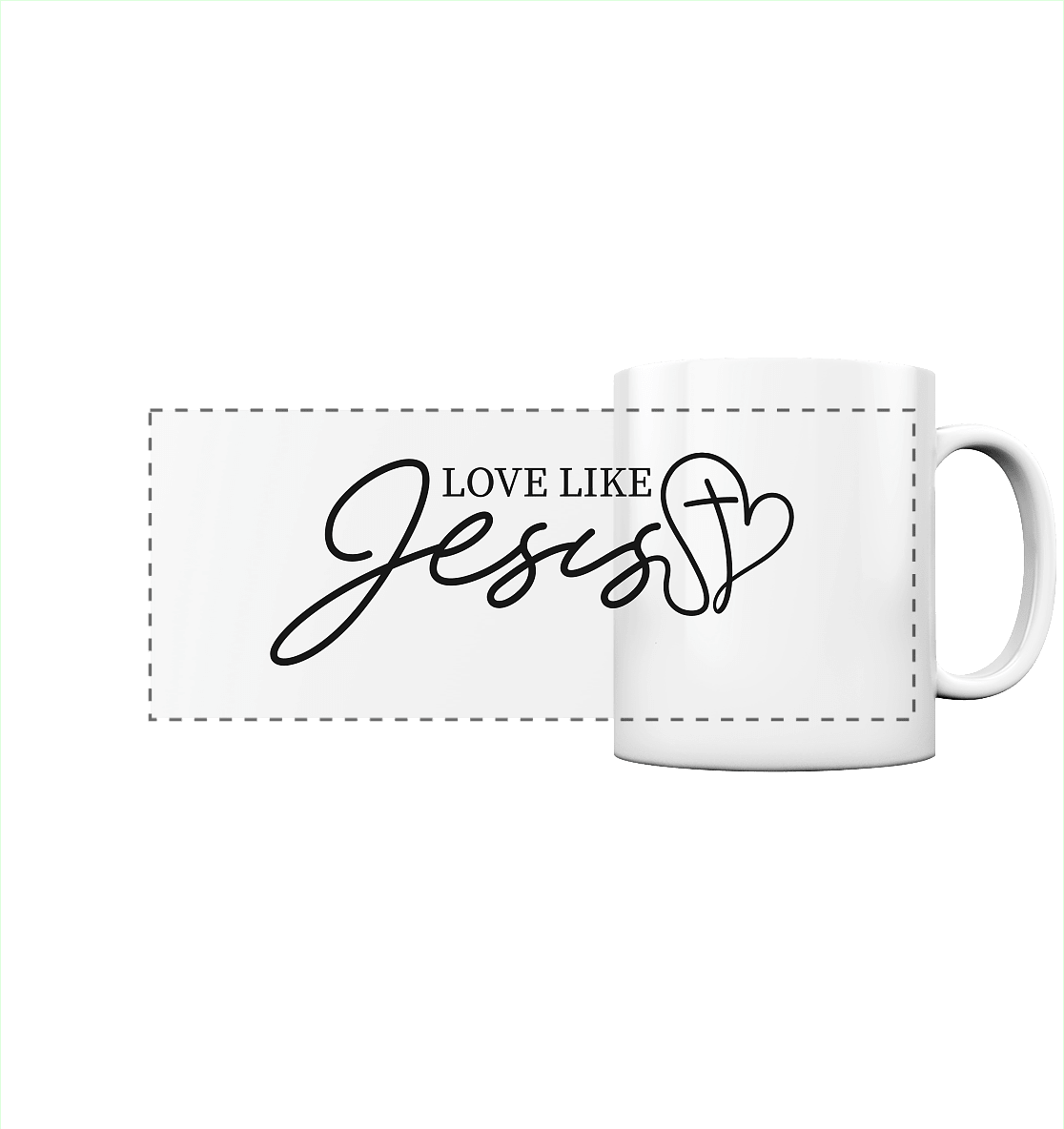 Love Like Jesus – Liebe, die verändert | Ein Statement des Glaubens - Panorama Tasse - Trinkgefäße - White glossy - GfoitMa