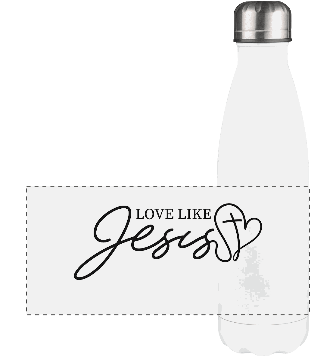 Love Like Jesus – Liebe, die verändert | Ein Statement des Glaubens - Panorama Thermoflasche 500ml - Trinkgefäße - White - GfoitMa