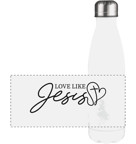Love Like Jesus – Liebe, die verändert | Ein Statement des Glaubens - Panorama Thermoflasche 500ml - Trinkgefäße - White - GfoitMa
