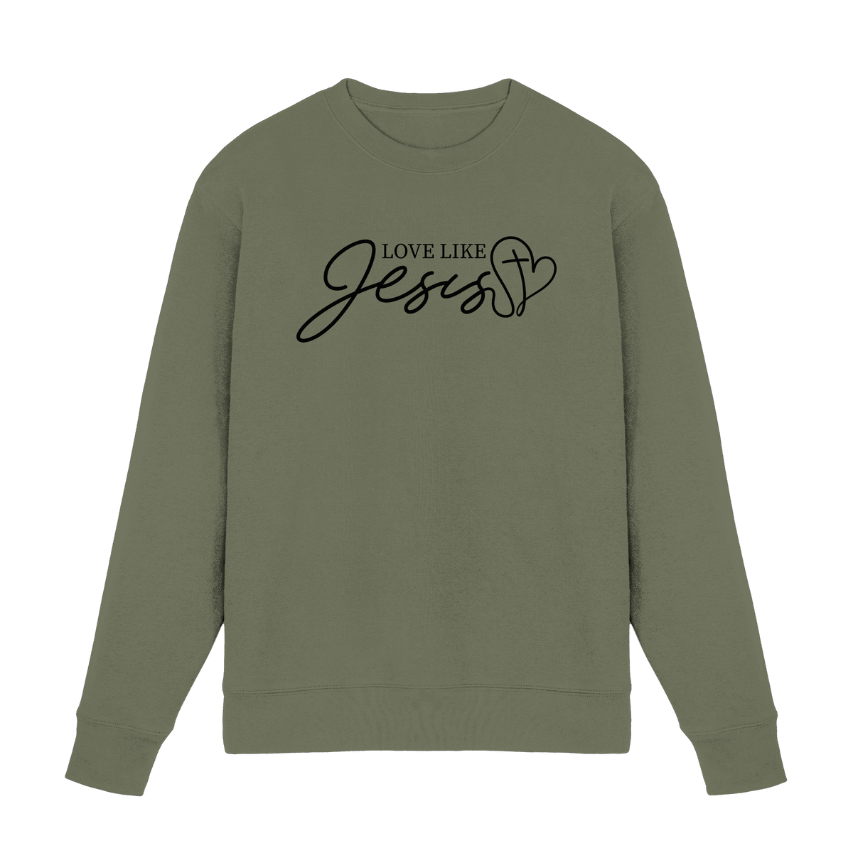 Love Like Jesus – Liebe, die verändert | Ein Statement des Glaubens - Premium Sweatshirt - Sweatshirts - Classic Olive - GfoitMa