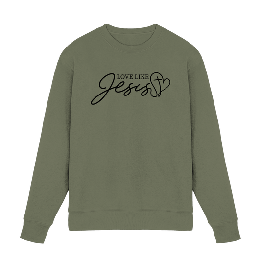 Love Like Jesus – Liebe, die verändert | Ein Statement des Glaubens - Premium Sweatshirt - Sweatshirts - Classic Olive - GfoitMa