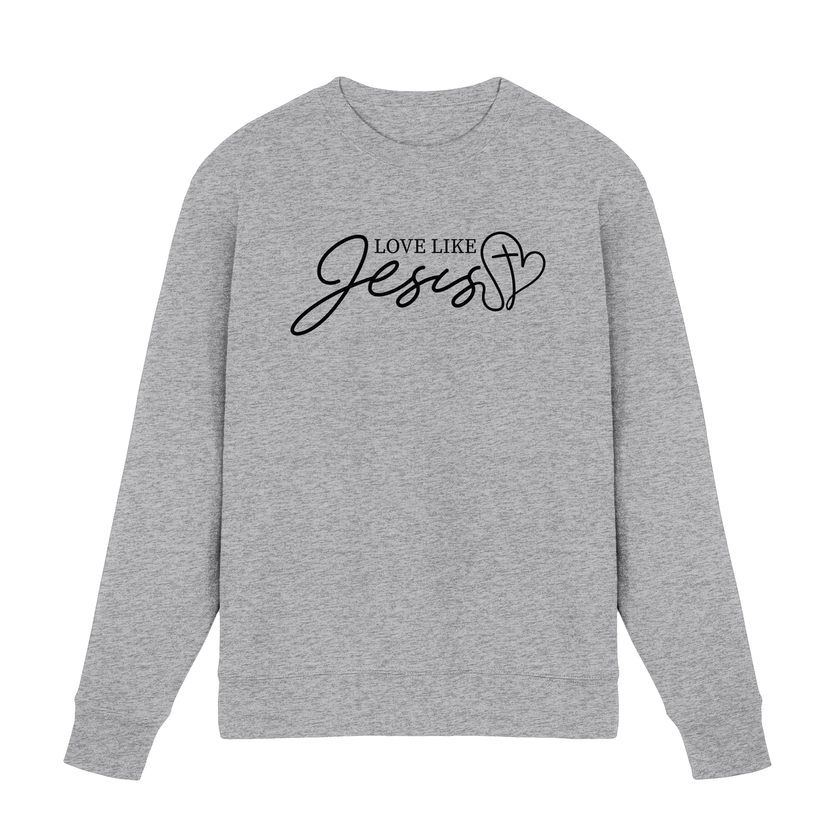 Love Like Jesus – Liebe, die verändert | Ein Statement des Glaubens - Premium Sweatshirt - Sweatshirts - Heather Grey (meliert) - GfoitMa