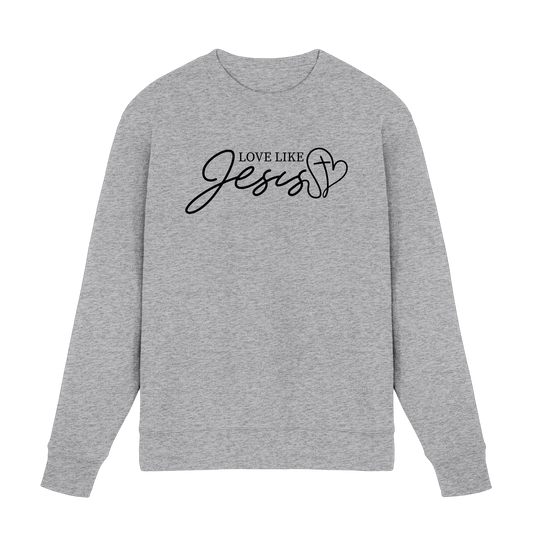 Love Like Jesus – Liebe, die verändert | Ein Statement des Glaubens - Premium Sweatshirt - Sweatshirts - Heather Grey (meliert) - GfoitMa