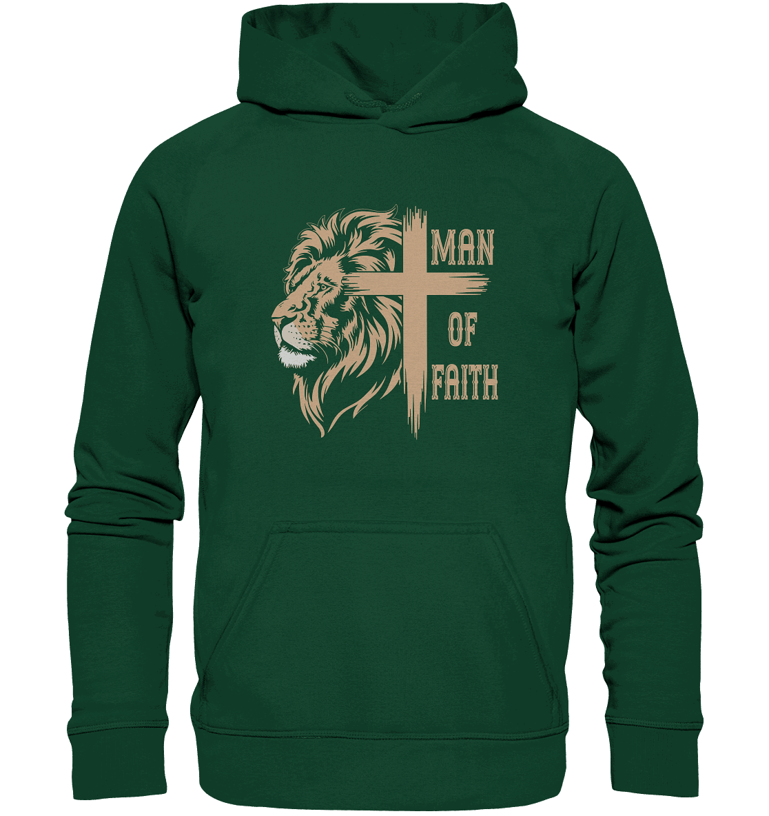 Man of Faith | Christliche Designs - Kids Premium Hoodie - Kids & Babys - Bottlegreen - GfoitMa