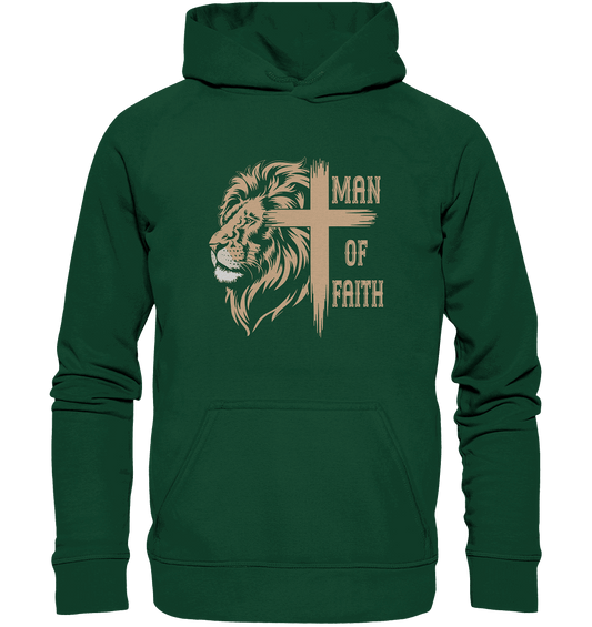 Man of Faith | Christliche Designs - Kids Premium Hoodie - Kids & Babys - Bottlegreen - GfoitMa