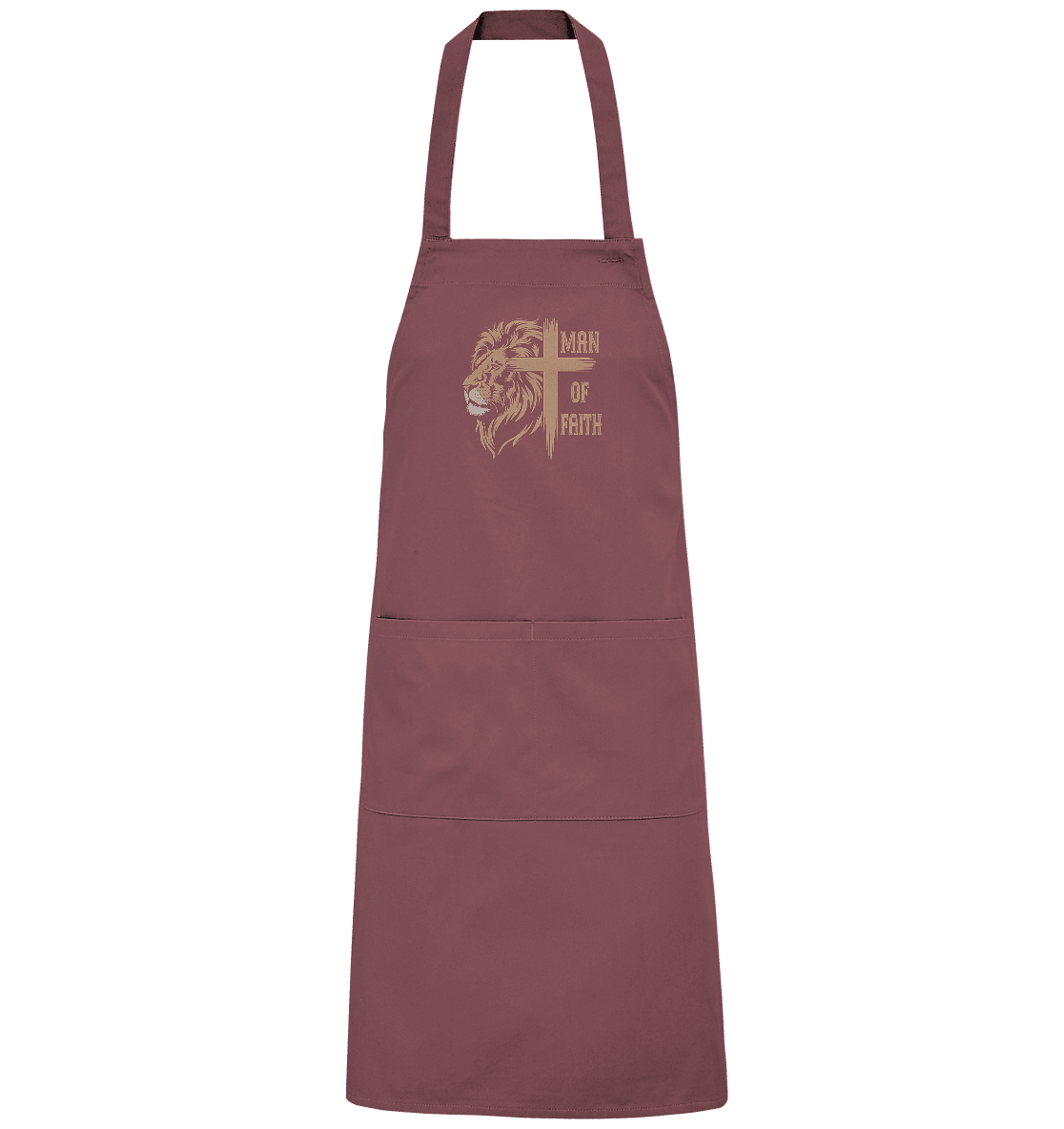 Man of Faith | Christliche Designs - Organic Grillschürze - Home & Living - Ancient Pink - GfoitMa