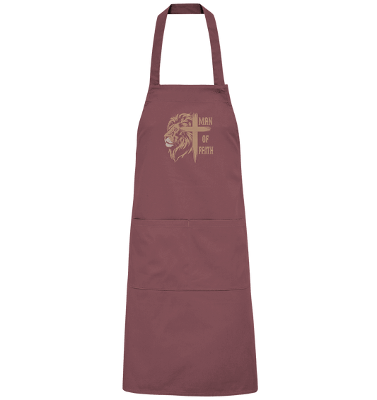 Man of Faith | Christliche Designs - Organic Grillschürze - Home & Living - Ancient Pink - GfoitMa