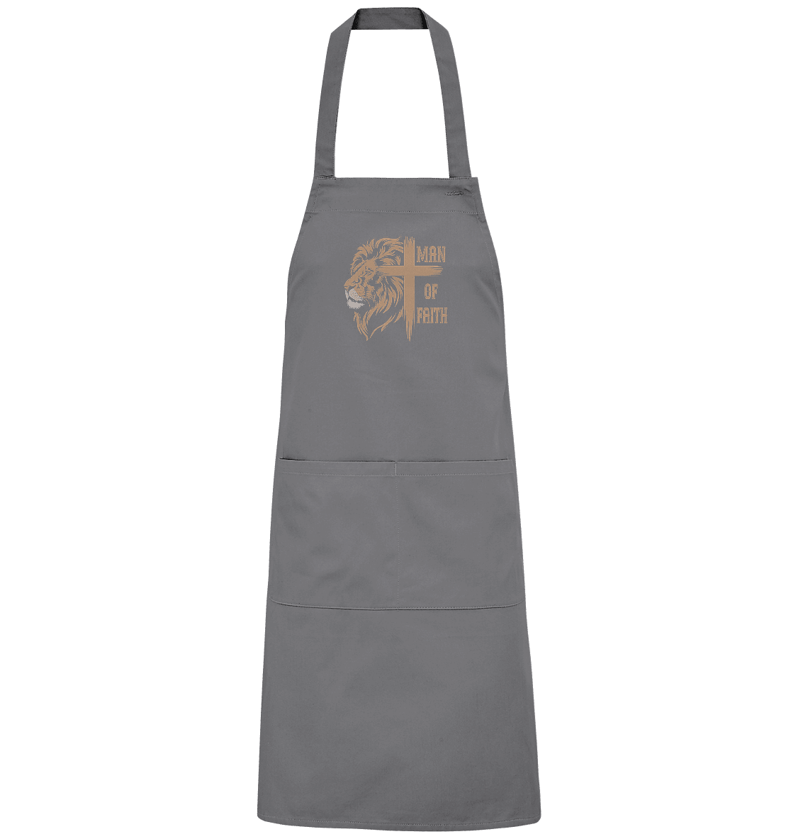 Man of Faith | Christliche Designs - Organic Grillschürze - Home & Living - Dark Grey (Solid) - GfoitMa