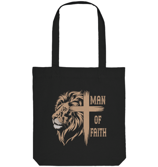 Man of Faith | Christliche Designs - Organic Tote-Bag - Taschen - Black - GfoitMa