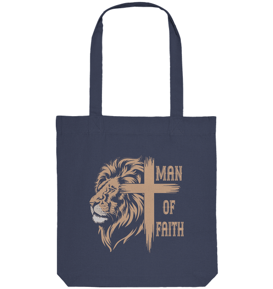 Man of Faith | Christliche Designs - Organic Tote-Bag - Taschen - Midnight Blue - GfoitMa