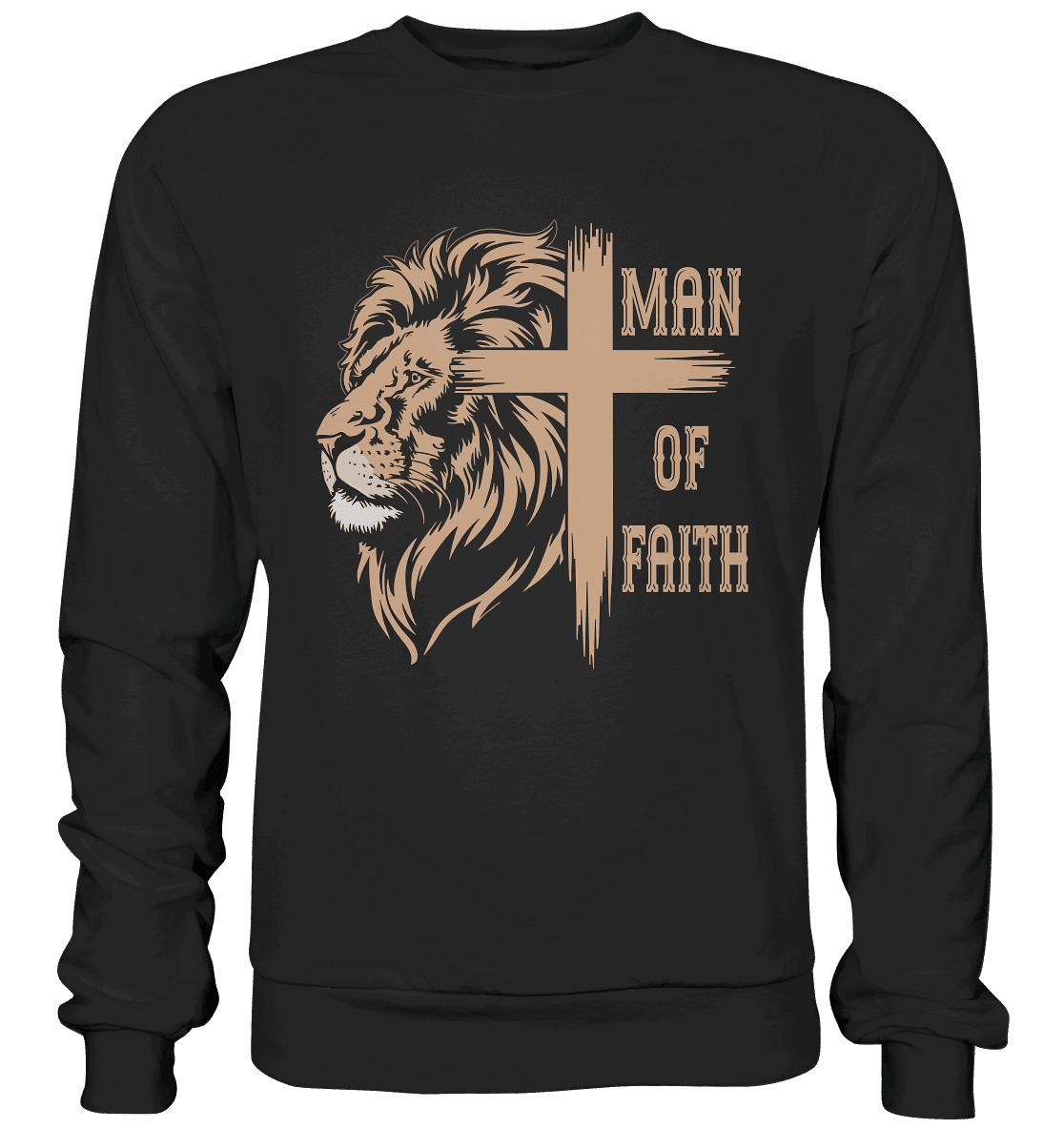 Man of Faith | Christliche Designs - Premium Sweatshirt - Sweatshirts - Black - GfoitMa