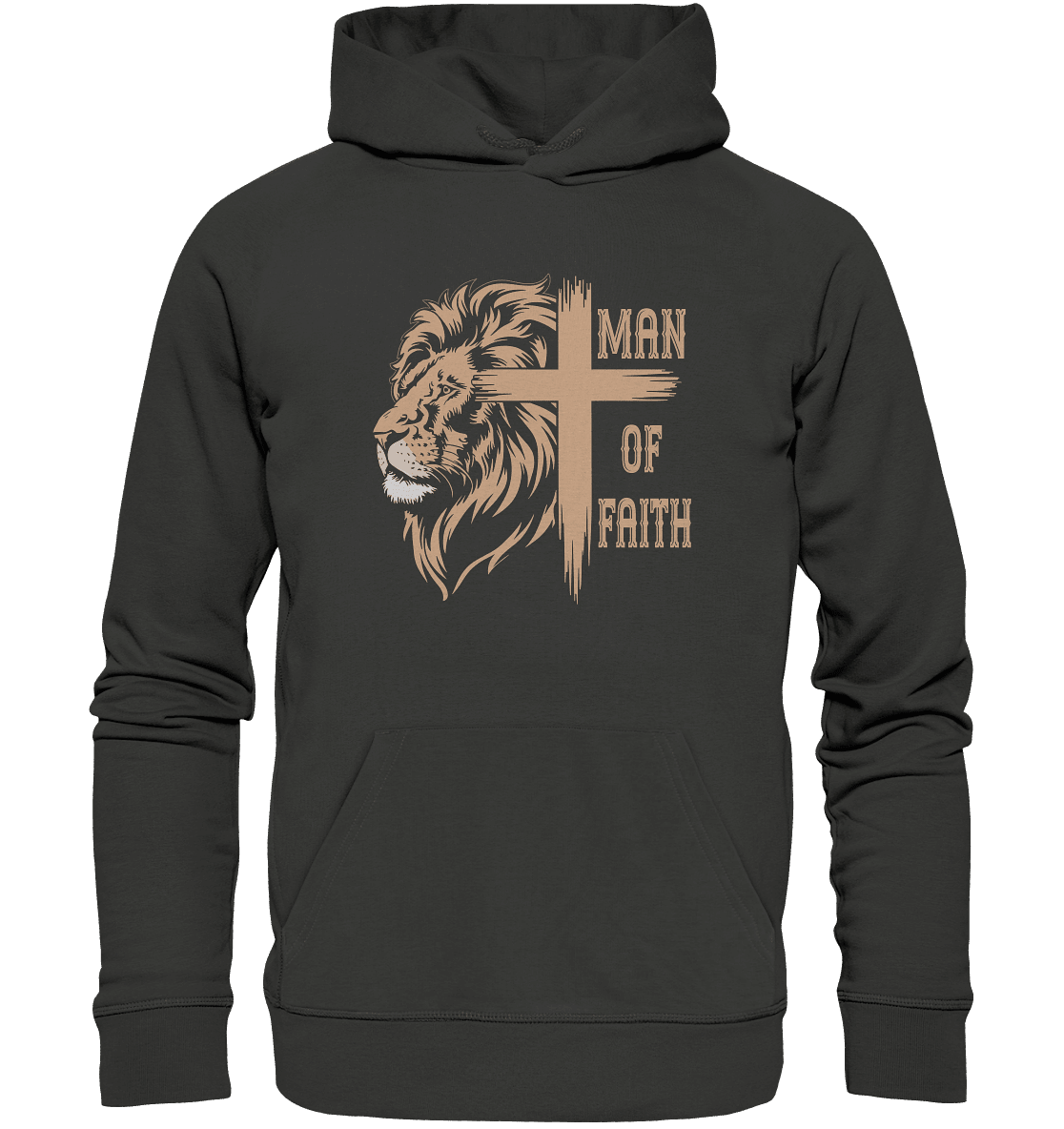 Man of Faith | Christliche Designs - Premium Unisex Hoodie - Hoodies - Charcoal - GfoitMa