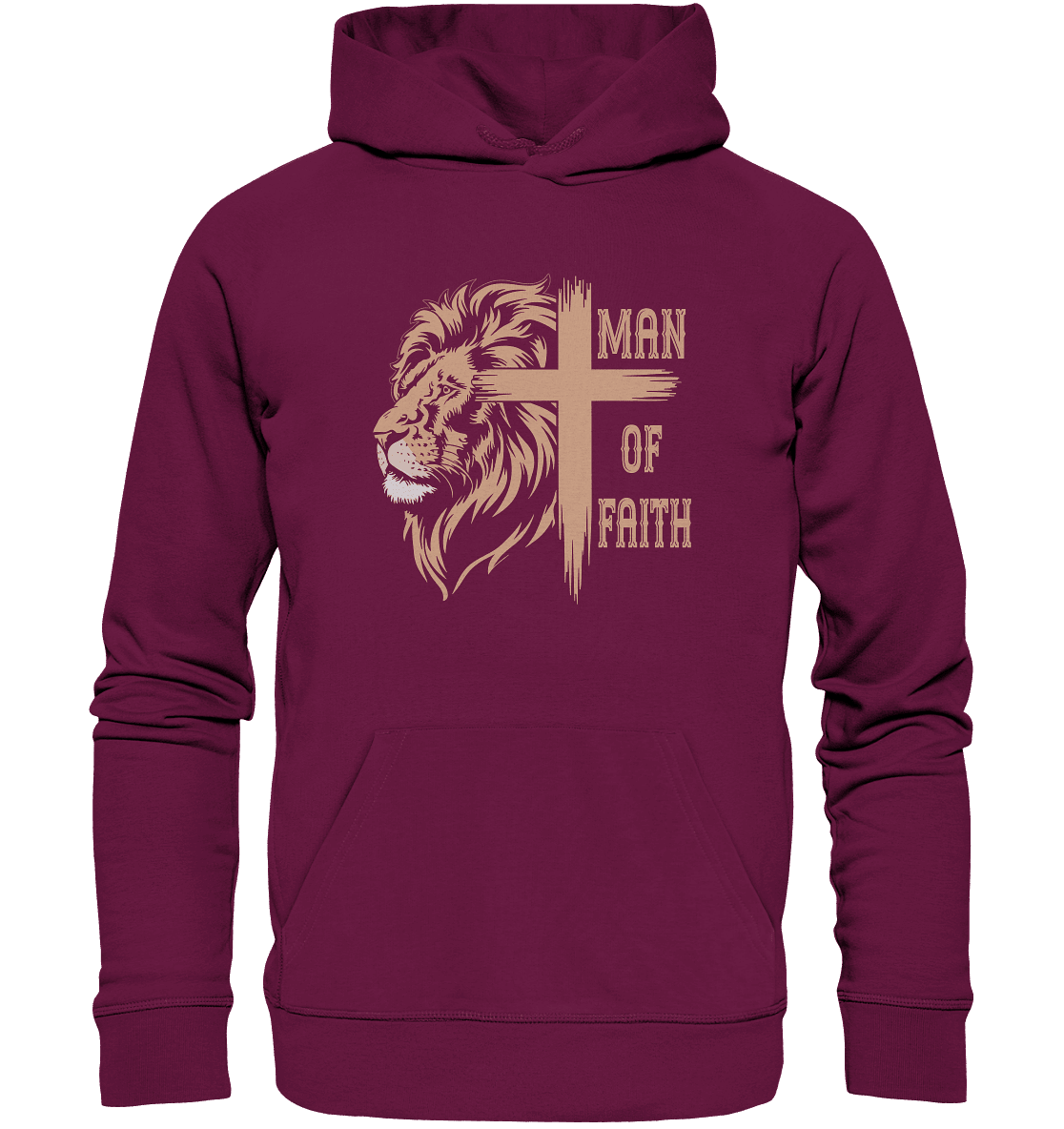 Man of Faith | Christliche Designs - Premium Unisex Hoodie - Hoodies - Burgund - GfoitMa