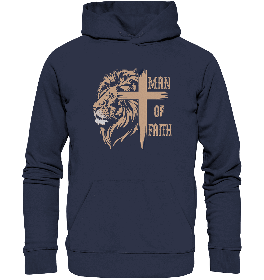 Man of Faith | Christliche Designs - Premium Unisex Hoodie - Hoodies - Deep Navy - GfoitMa