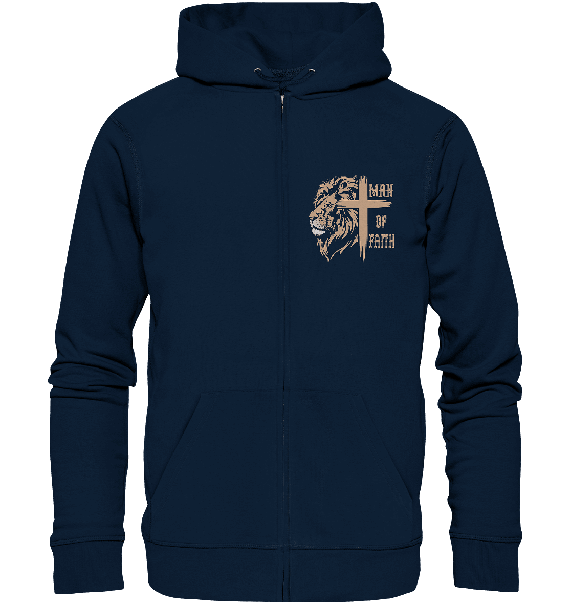 Man of Faith | Christliche Designs - Zipper - Jacken/ Zipper - Navy - GfoitMa
