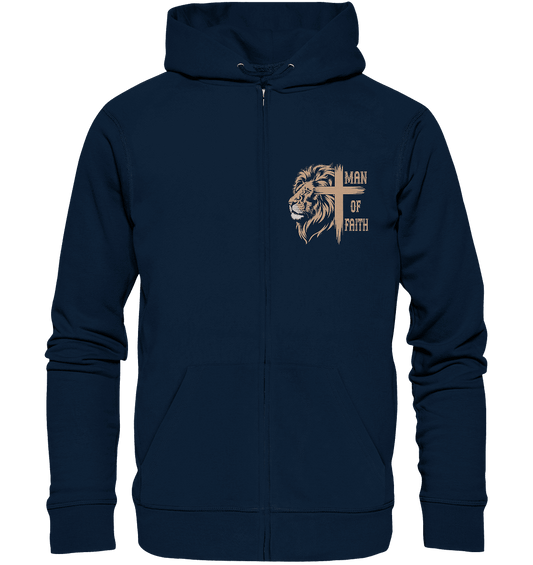Man of Faith | Christliche Designs - Zipper - Jacken/ Zipper - Navy - GfoitMa