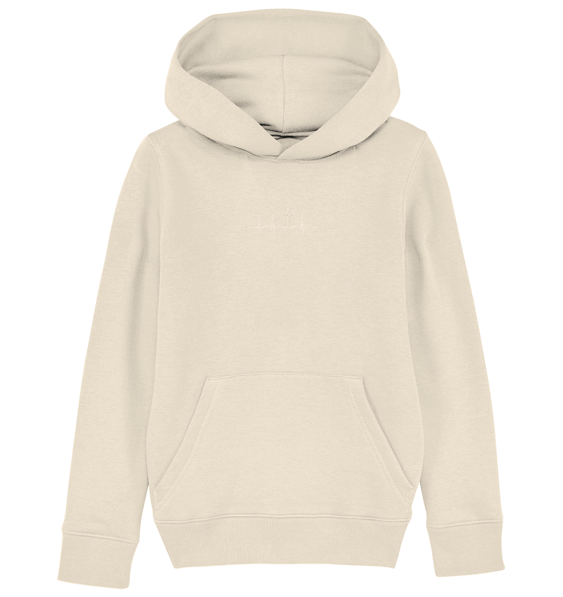 Mein Herz schlägt für Jesus - Kids Organic Hoodie (Stick) - Kids & Babys - Natural Raw - GfoitMa