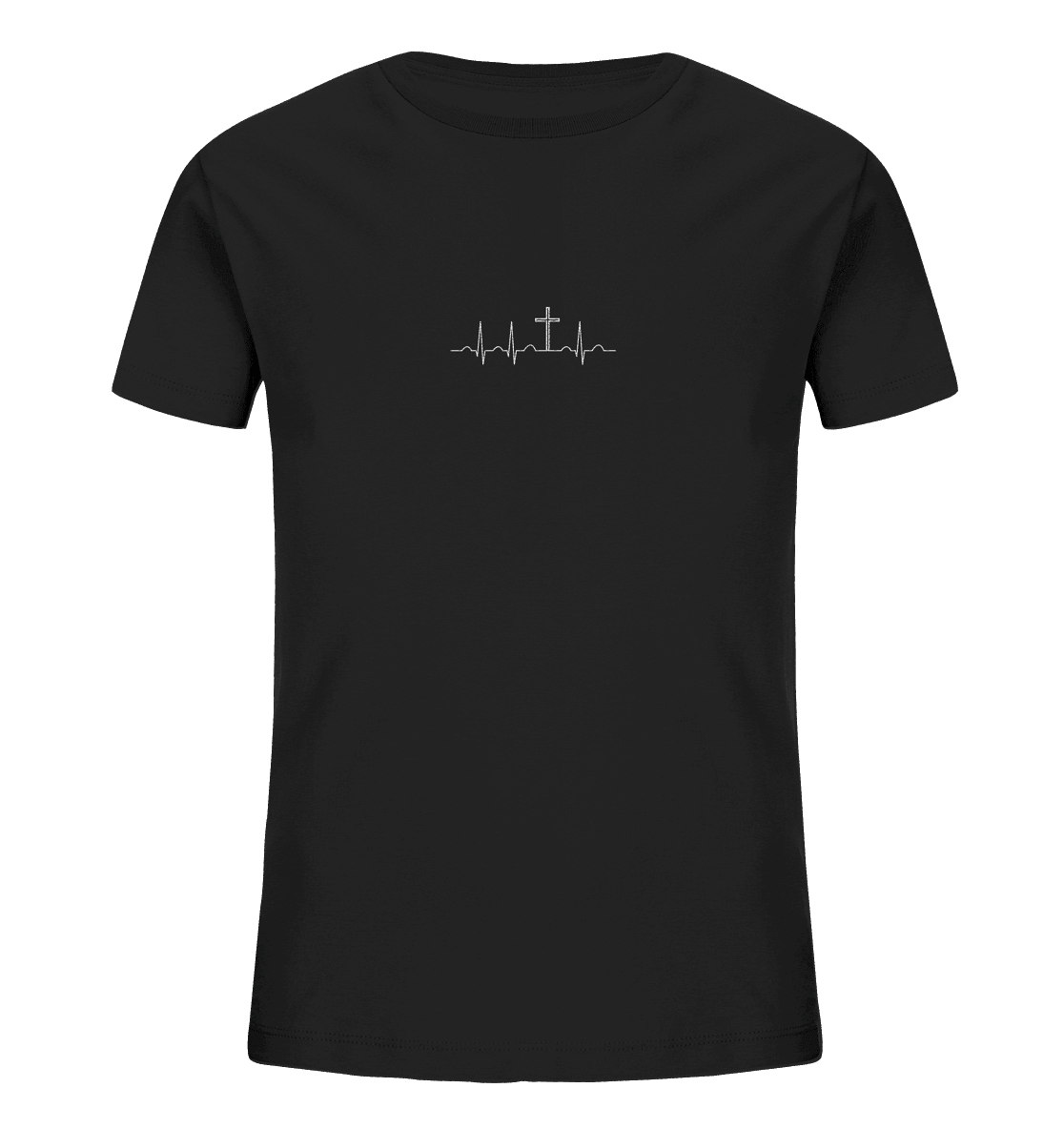 Mein Herz schlägt für Jesus - Kids Organic Shirt (Stick) - Kids & Babys - Black - GfoitMa
