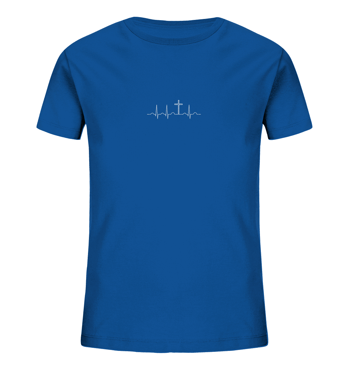 Mein Herz schlägt für Jesus - Kids Organic Shirt (Stick) - Kids & Babys - Royal Blue - GfoitMa