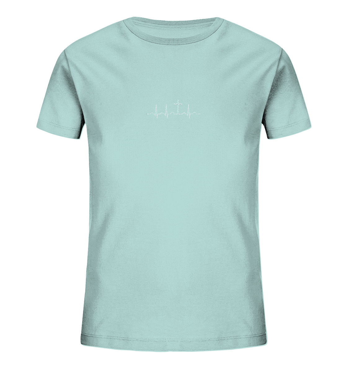 Mein Herz schlägt für Jesus - Kids Organic Shirt (Stick) - Kids & Babys - Caribbean Blue - GfoitMa