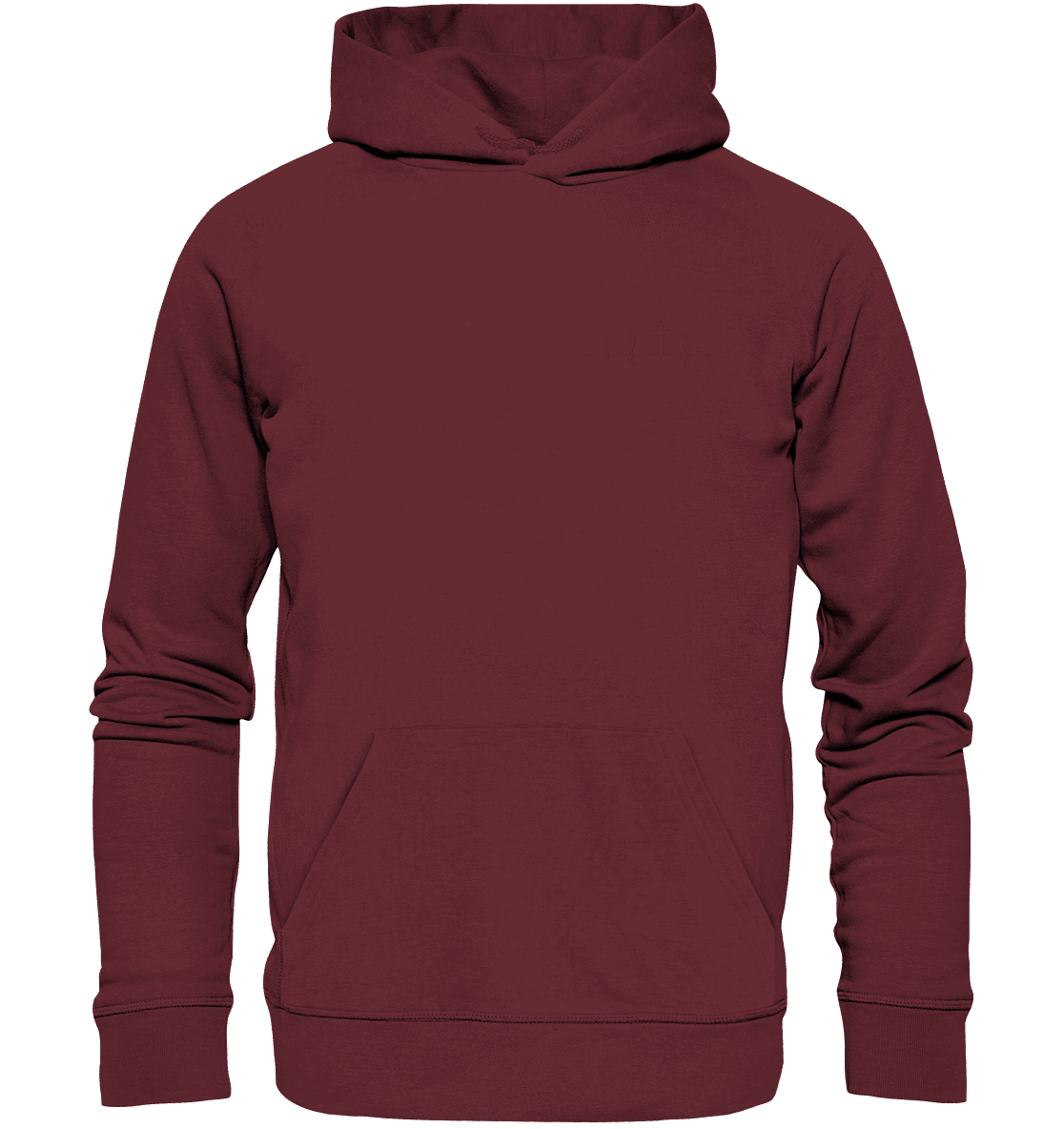 Mein Herz schlägt für Jesus - Organic Hoodie (Stick) - Hoodies - Burgundy - GfoitMa