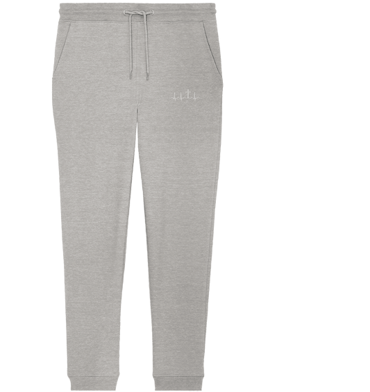 Mein Herz schlägt für Jesus - Organic Jogger Pants (Stick) - Hosen - Heather Grey - GfoitMa