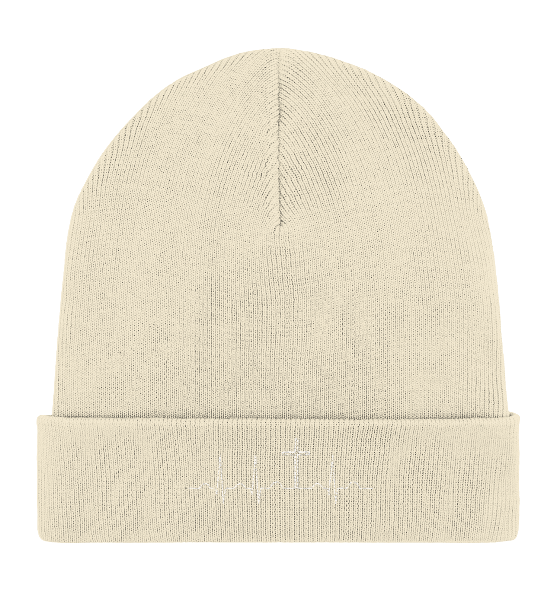 Mein Herz schlägt für Jesus - Organic Rib Beanie - Kappen & Mützen - Natural - GfoitMa