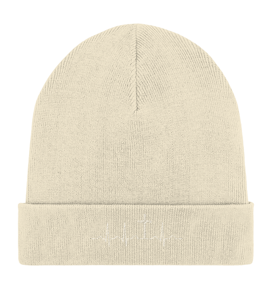 Mein Herz schlägt für Jesus - Organic Rib Beanie - Kappen & Mützen - Natural - GfoitMa