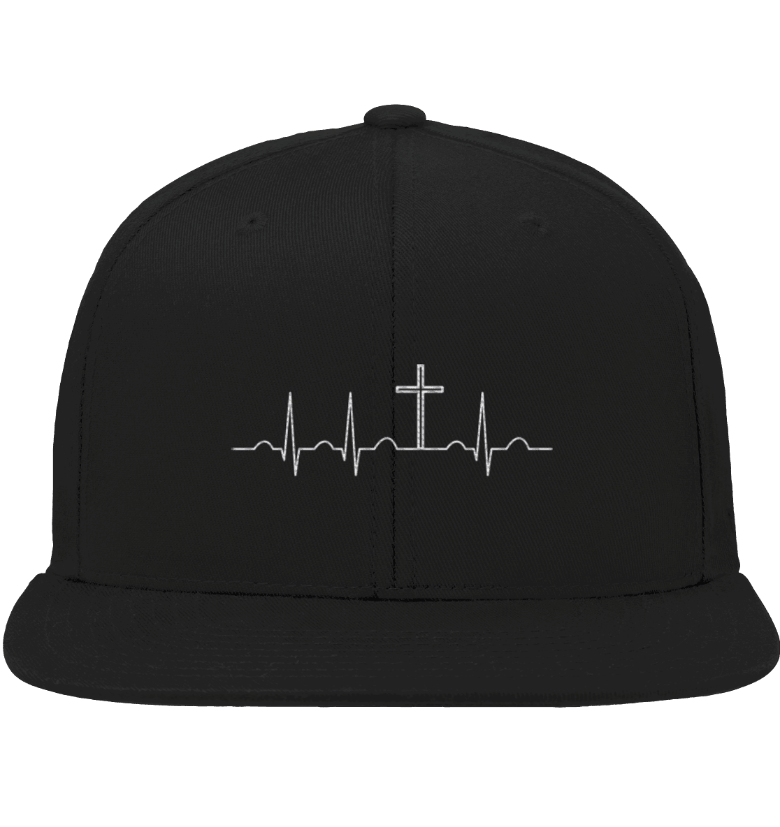 Mein Herz schlägt für Jesus - Organic Snapback - Kappen & Mützen - Black - GfoitMa