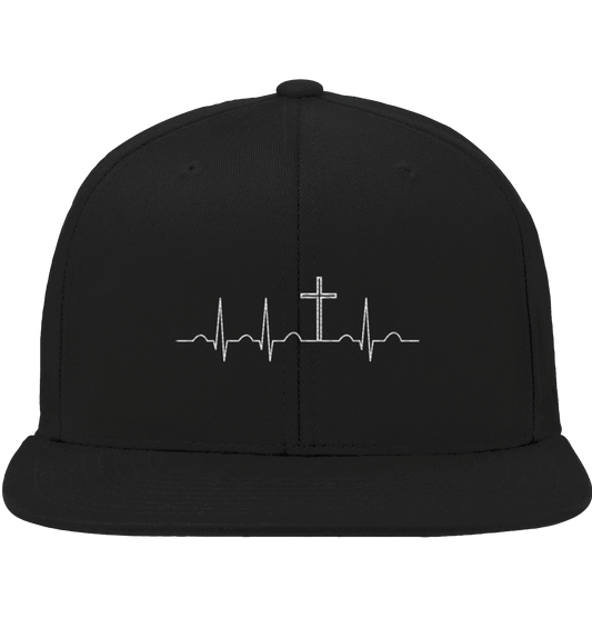 Mein Herz schlägt für Jesus - Organic Snapback - Kappen & Mützen - Black - GfoitMa