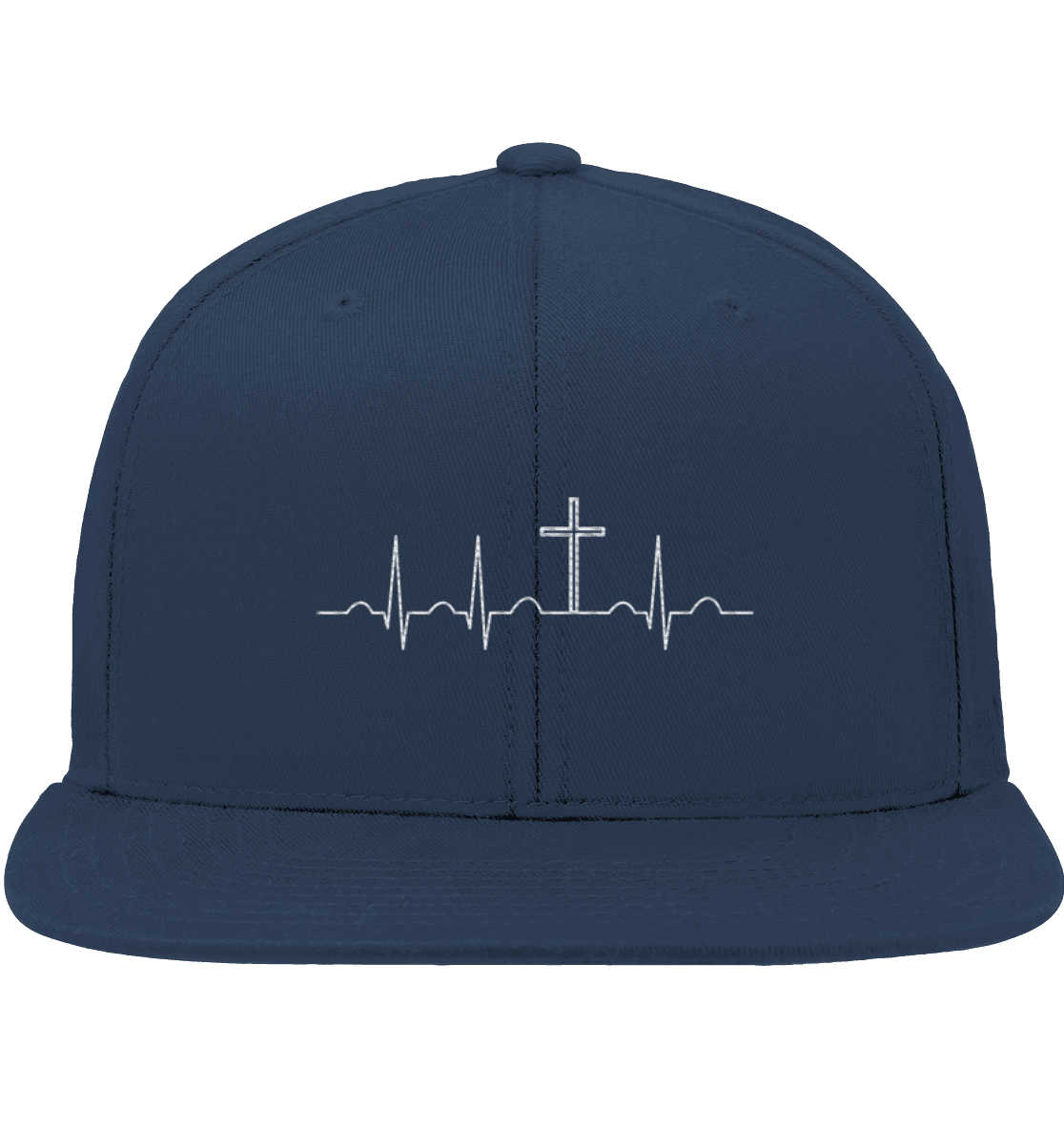 Mein Herz schlägt für Jesus - Organic Snapback - Kappen & Mützen - Navy - GfoitMa