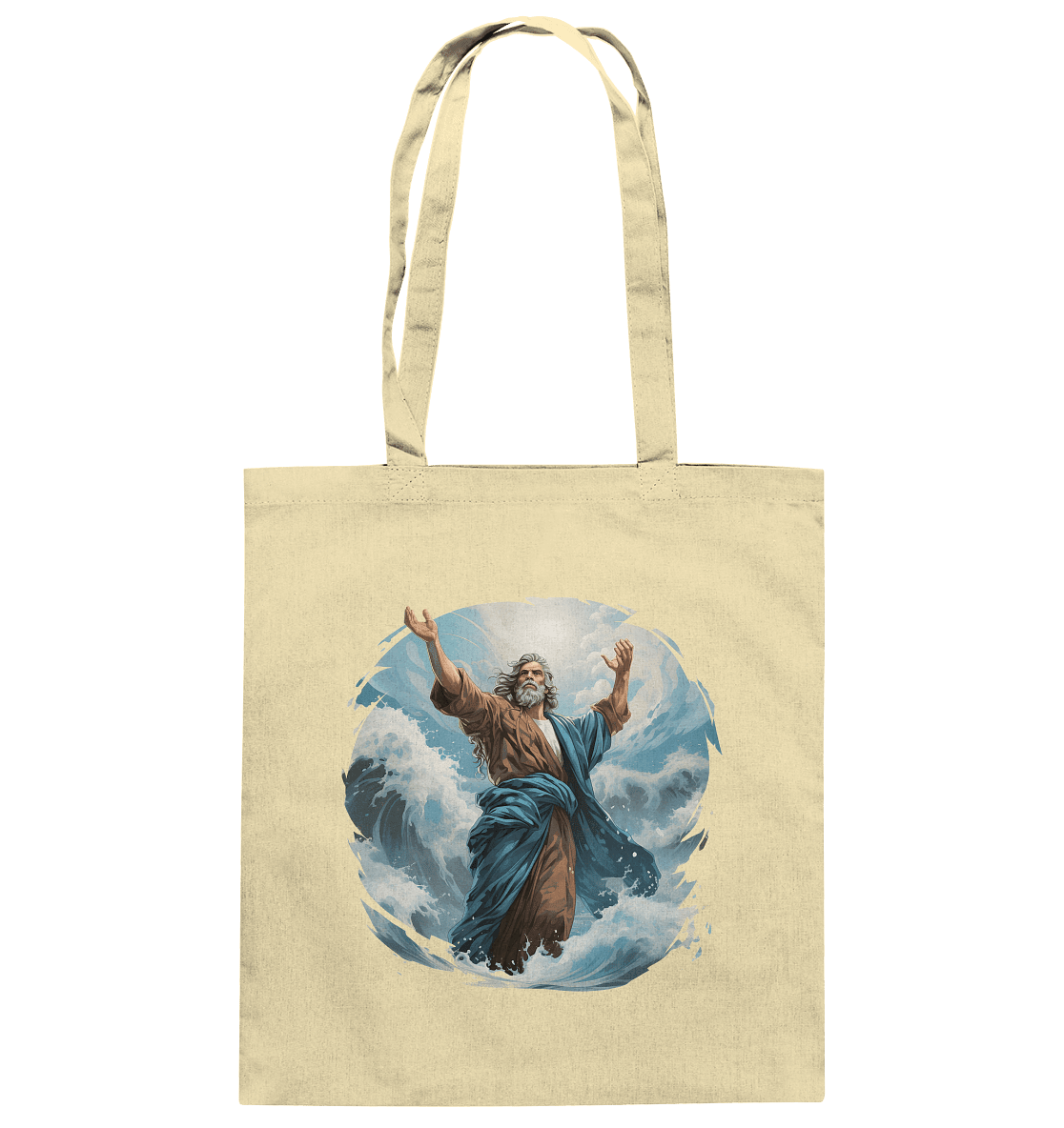 Moses – Glaube, der das Meer teilt | Christliche Kleidung - Baumwolltasche - Taschen - Natural - GfoitMa