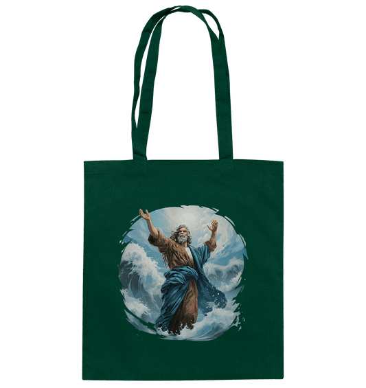 Moses – Glaube, der das Meer teilt | Christliche Kleidung - Baumwolltasche - Taschen - Bottle Green - GfoitMa