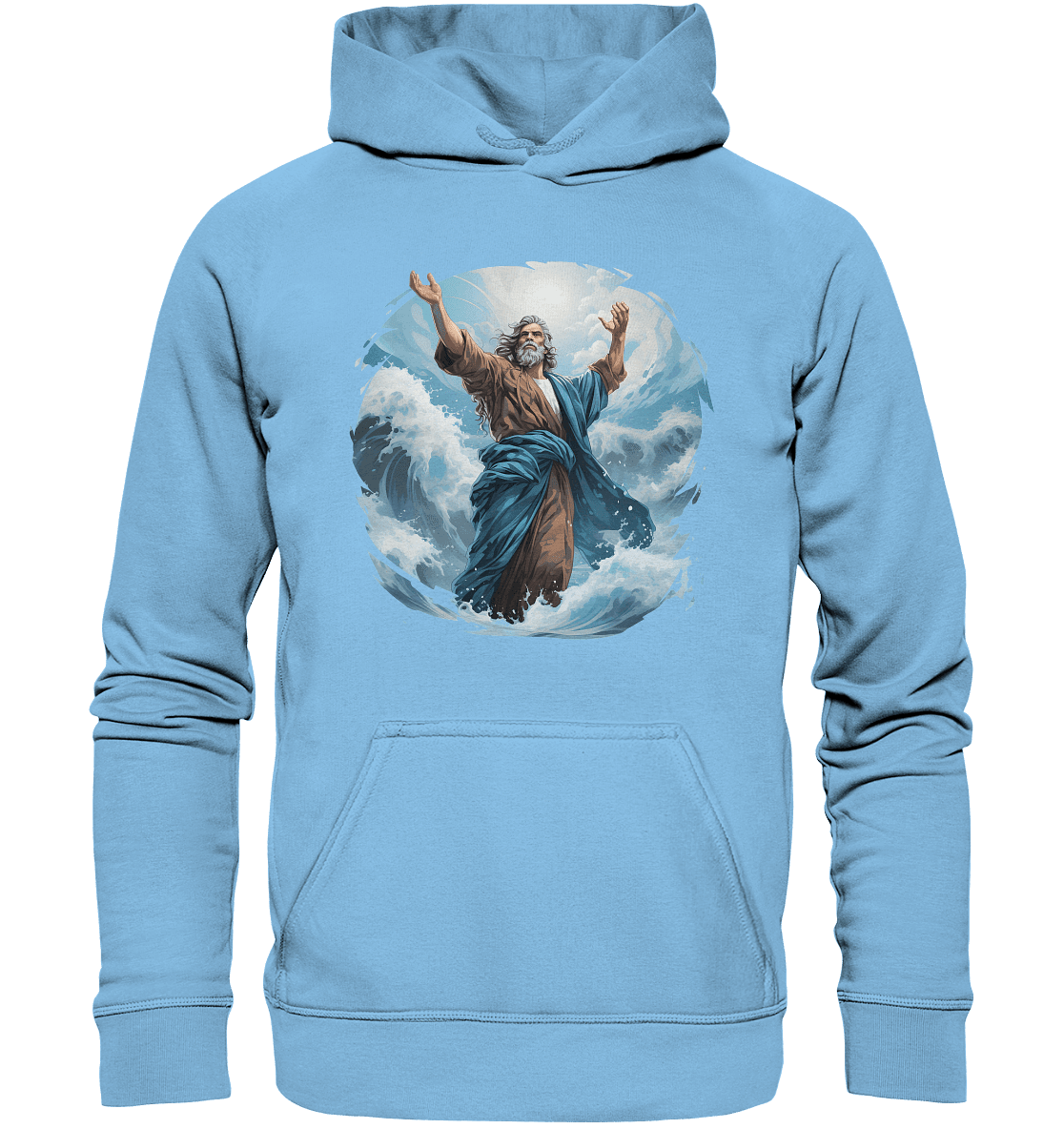 Moses – Glaube, der das Meer teilt | Christliche Kleidung - Kids Premium Hoodie - Kids & Babys - Sky Blue - GfoitMa