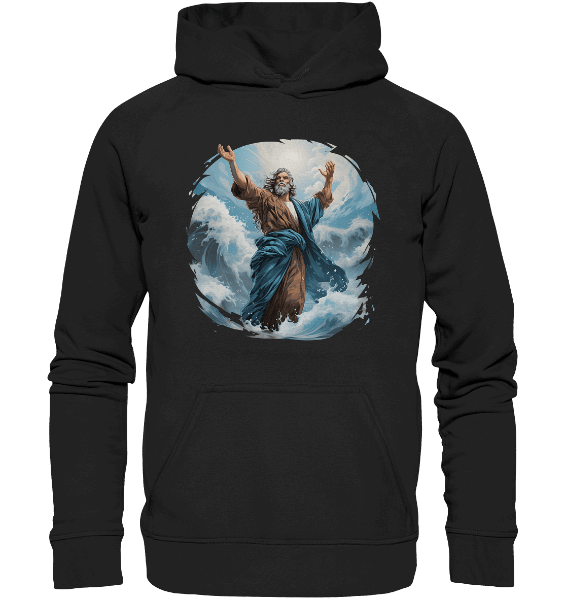 Moses – Glaube, der das Meer teilt | Christliche Kleidung - Kids Premium Hoodie - Kids & Babys - Black - GfoitMa