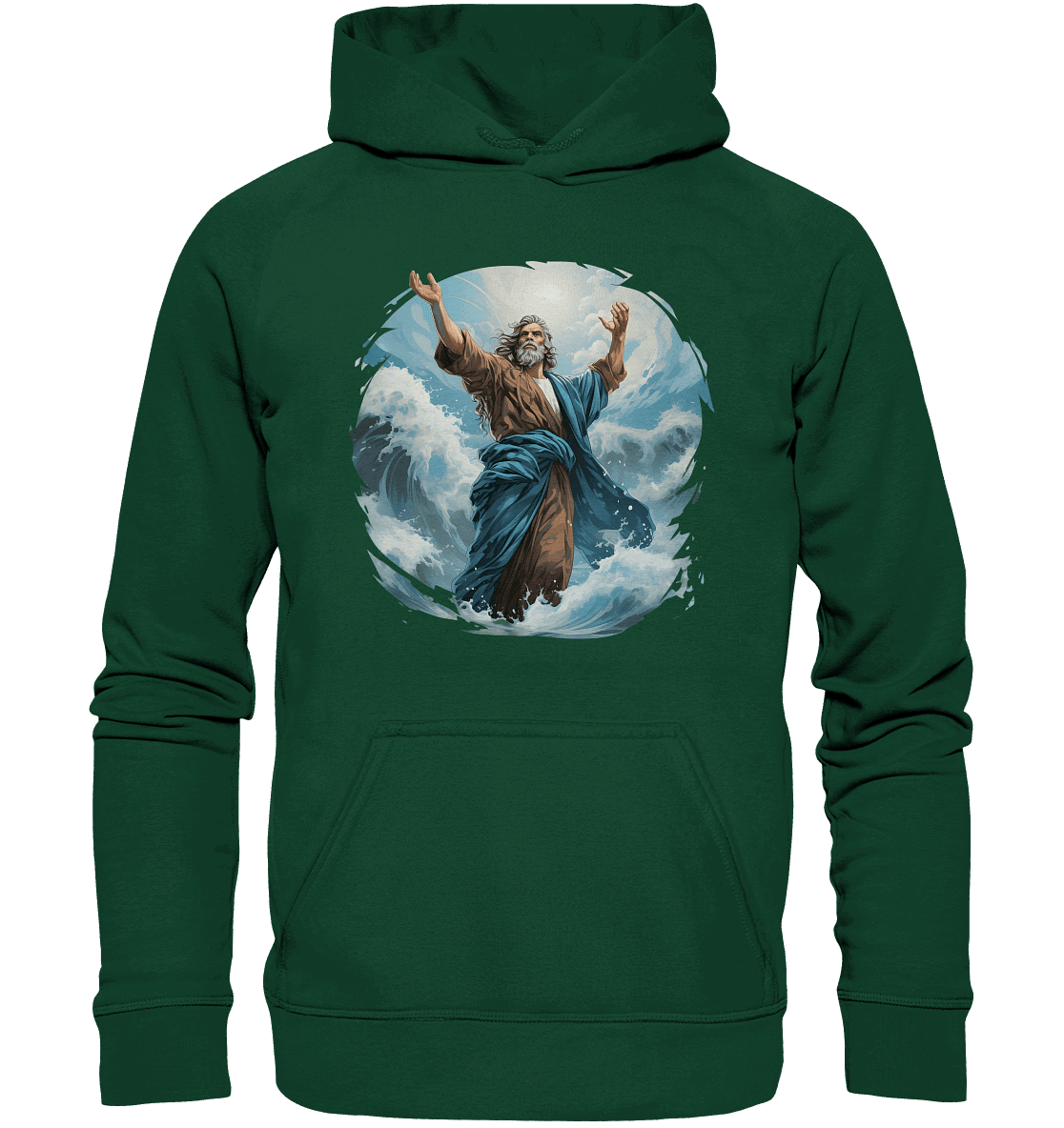 Moses – Glaube, der das Meer teilt | Christliche Kleidung - Kids Premium Hoodie - Kids & Babys - Bottlegreen - GfoitMa
