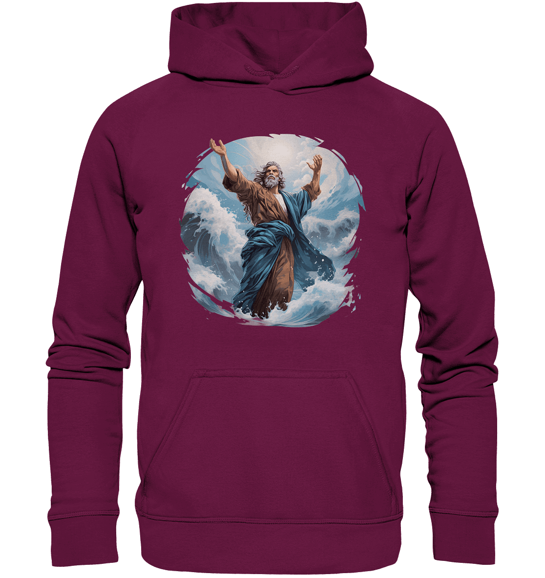 Moses – Glaube, der das Meer teilt | Christliche Kleidung - Kids Premium Hoodie - Kids & Babys - Burgund - GfoitMa