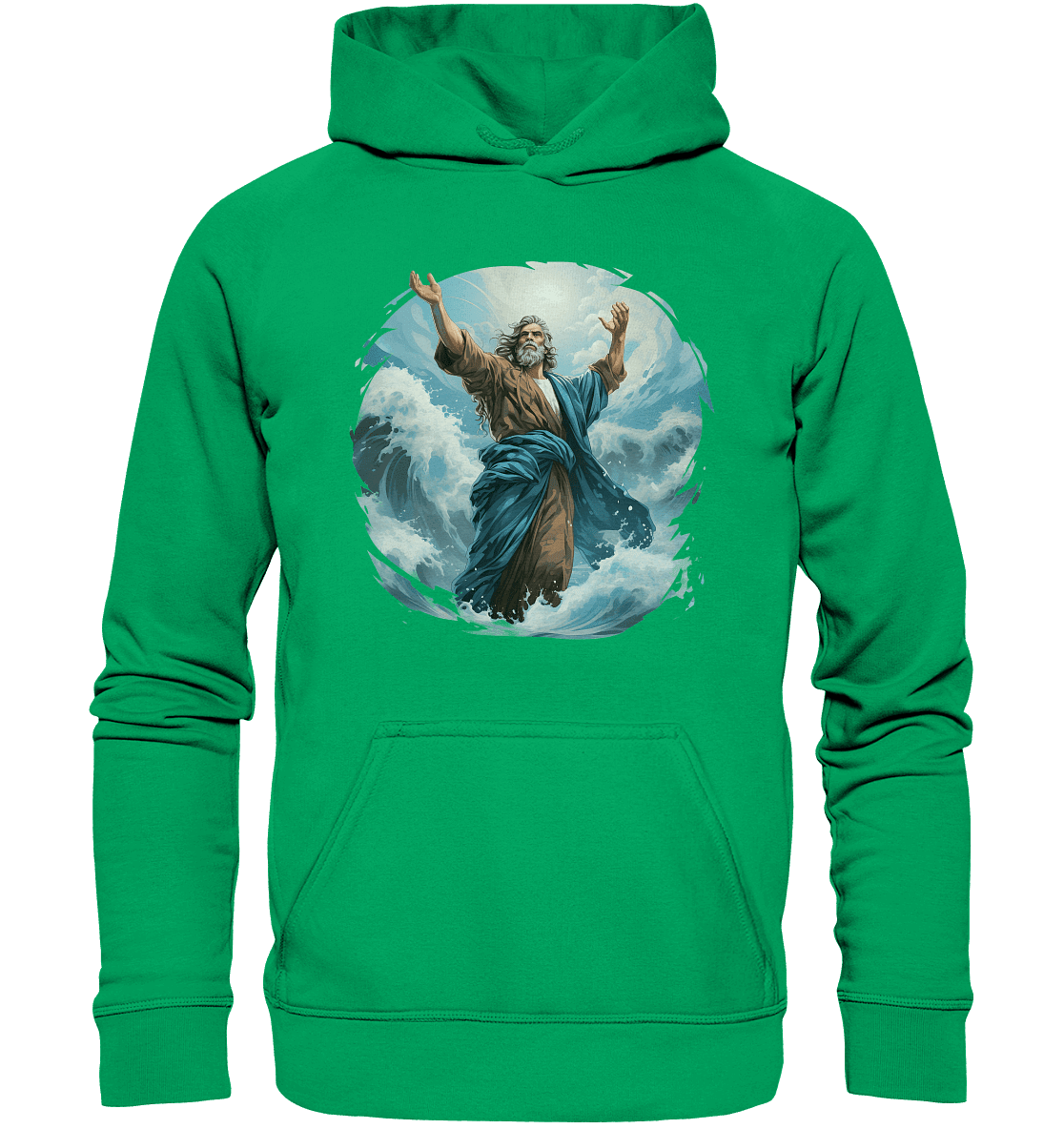 Moses – Glaube, der das Meer teilt | Christliche Kleidung - Kids Premium Hoodie - Kids & Babys - Kelly Green - GfoitMa