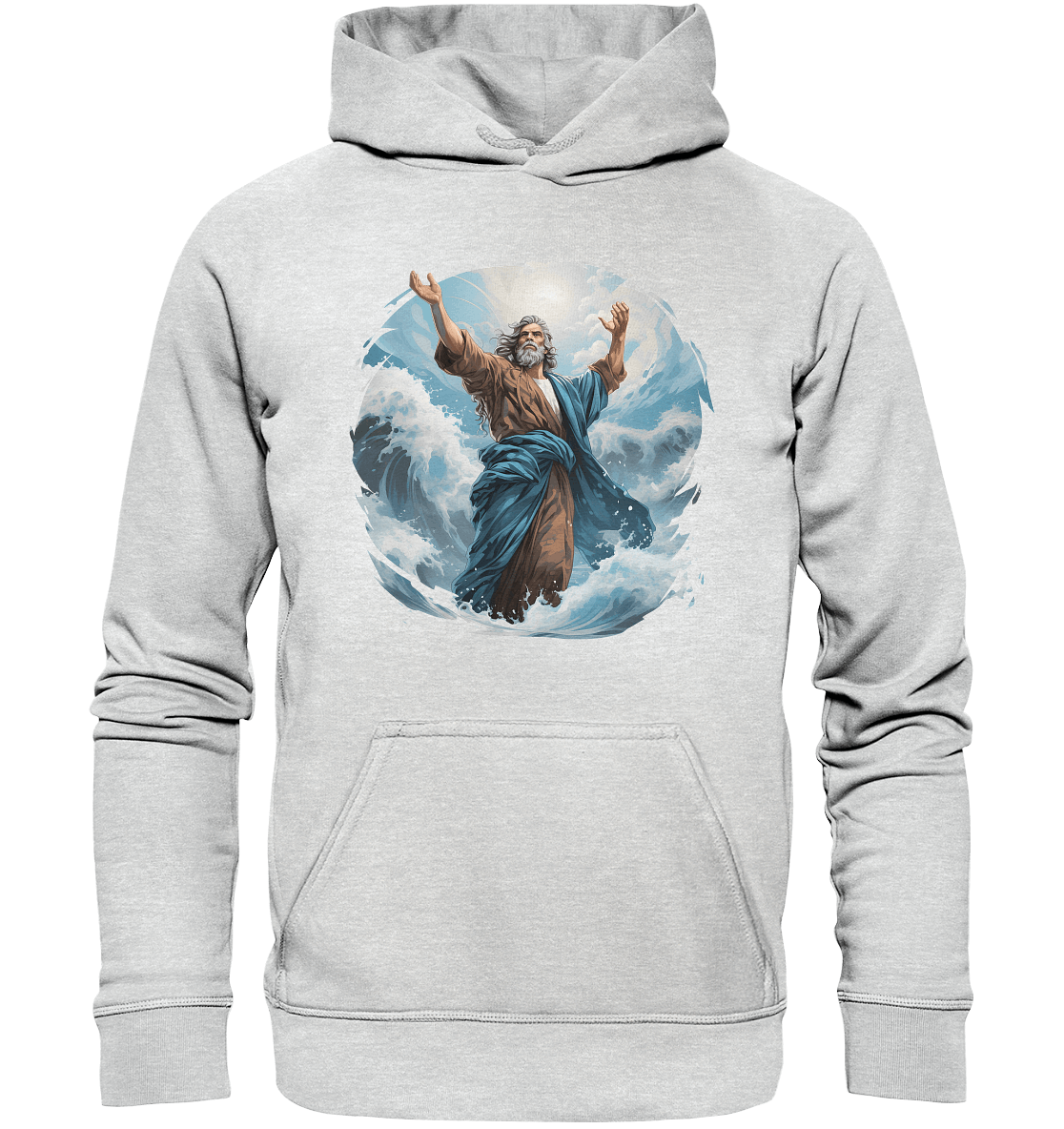 Moses – Glaube, der das Meer teilt | Christliche Kleidung - Kids Premium Hoodie - Kids & Babys - Heather Grey (meliert) - GfoitMa