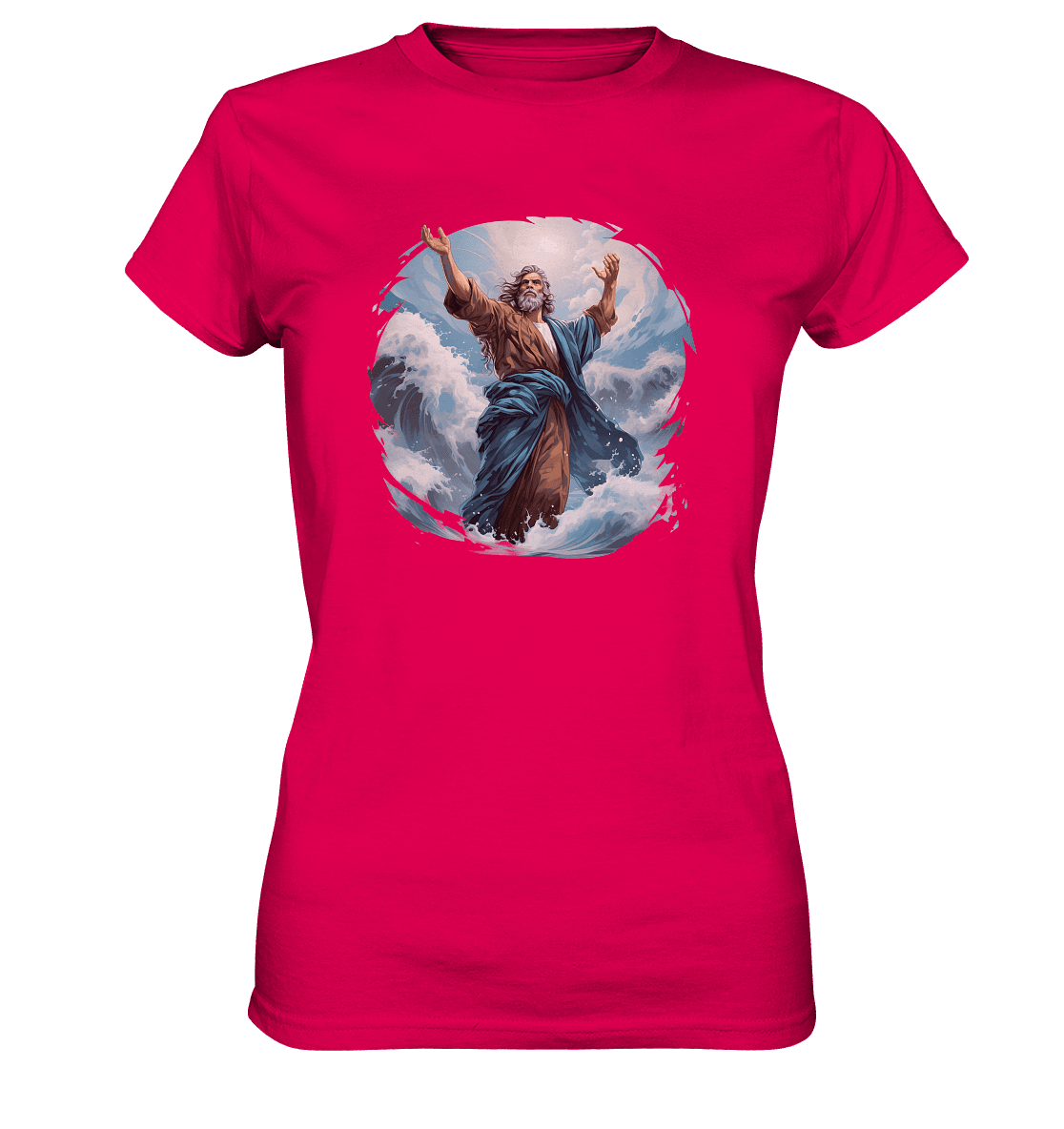 Moses – Glaube, der das Meer teilt | Christliche Kleidung - Ladies Premium Shirt - Lady-Shirts - Sorbet - GfoitMa
