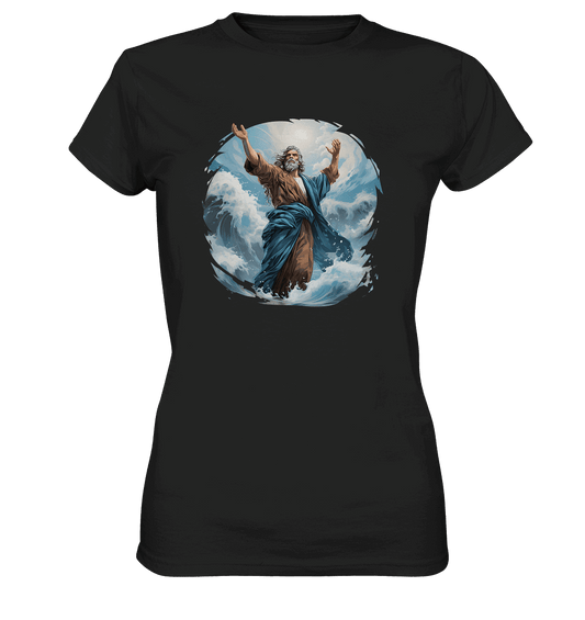 Moses – Glaube, der das Meer teilt | Christliche Kleidung - Ladies Premium Shirt - Lady-Shirts - Black - GfoitMa
