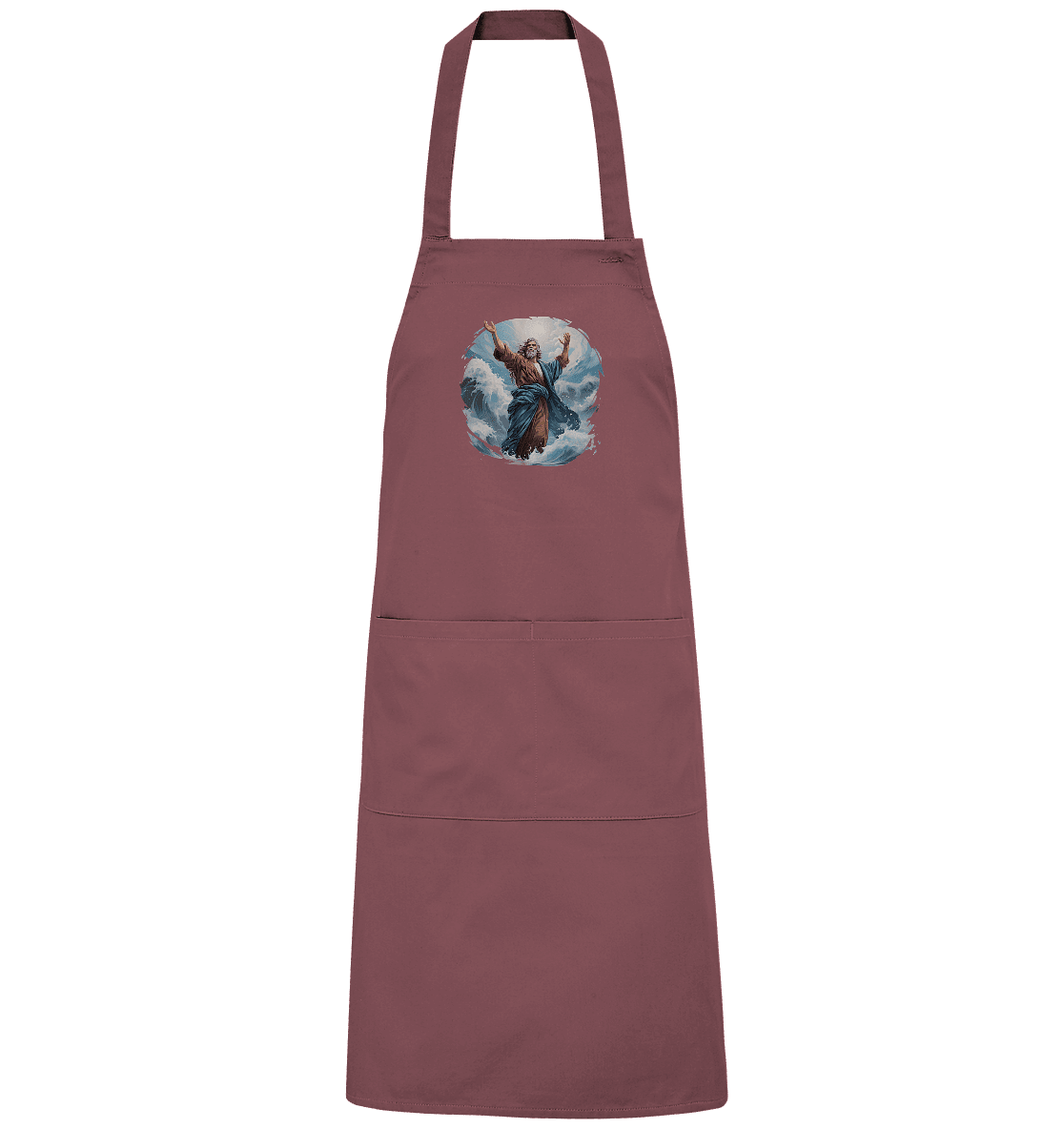 Moses – Glaube, der das Meer teilt | Christliche Kleidung - Organic Grillschürze - Home & Living - Ancient Pink - GfoitMa