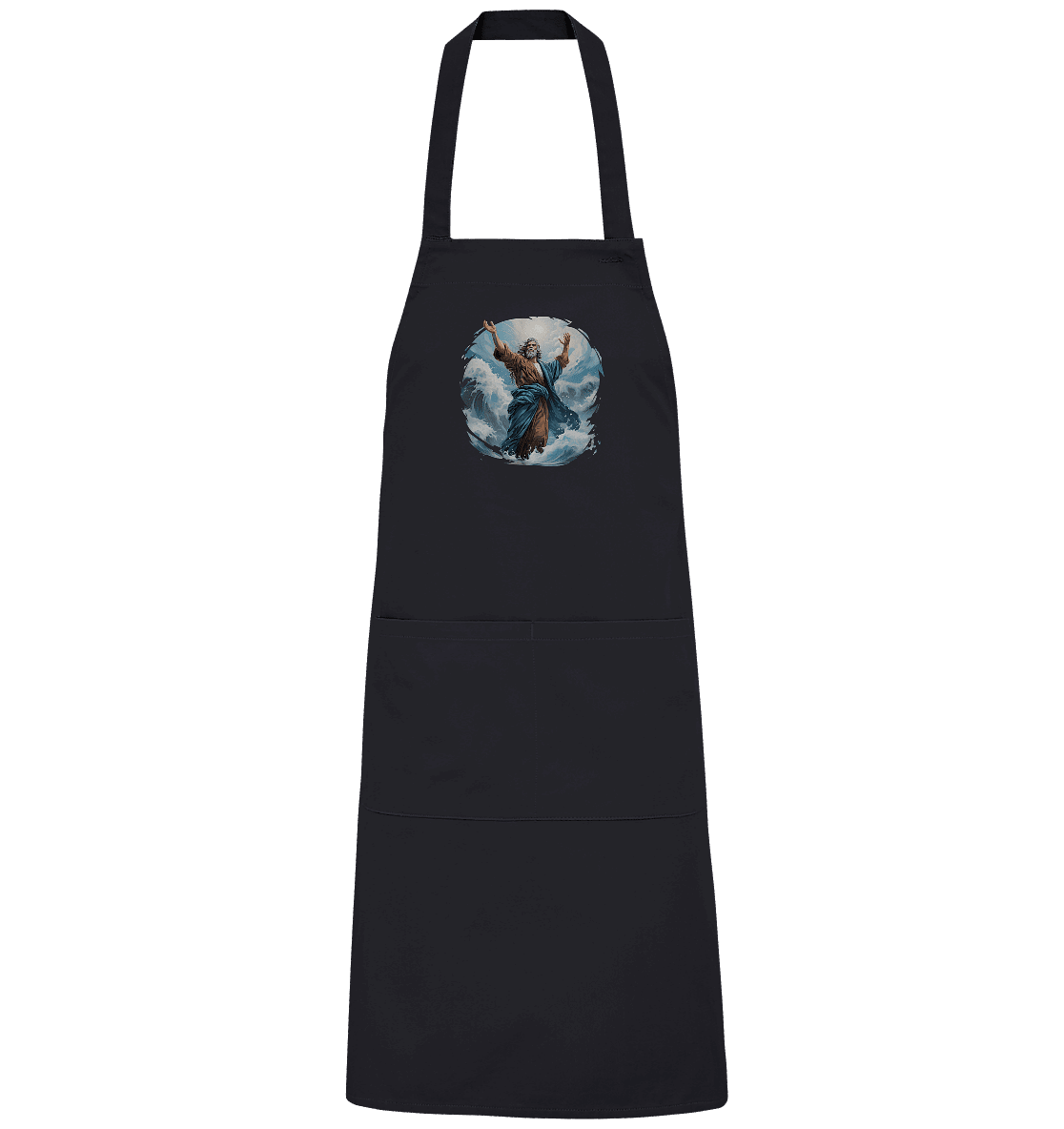 Moses – Glaube, der das Meer teilt | Christliche Kleidung - Organic Grillschürze - Home & Living - Black - GfoitMa