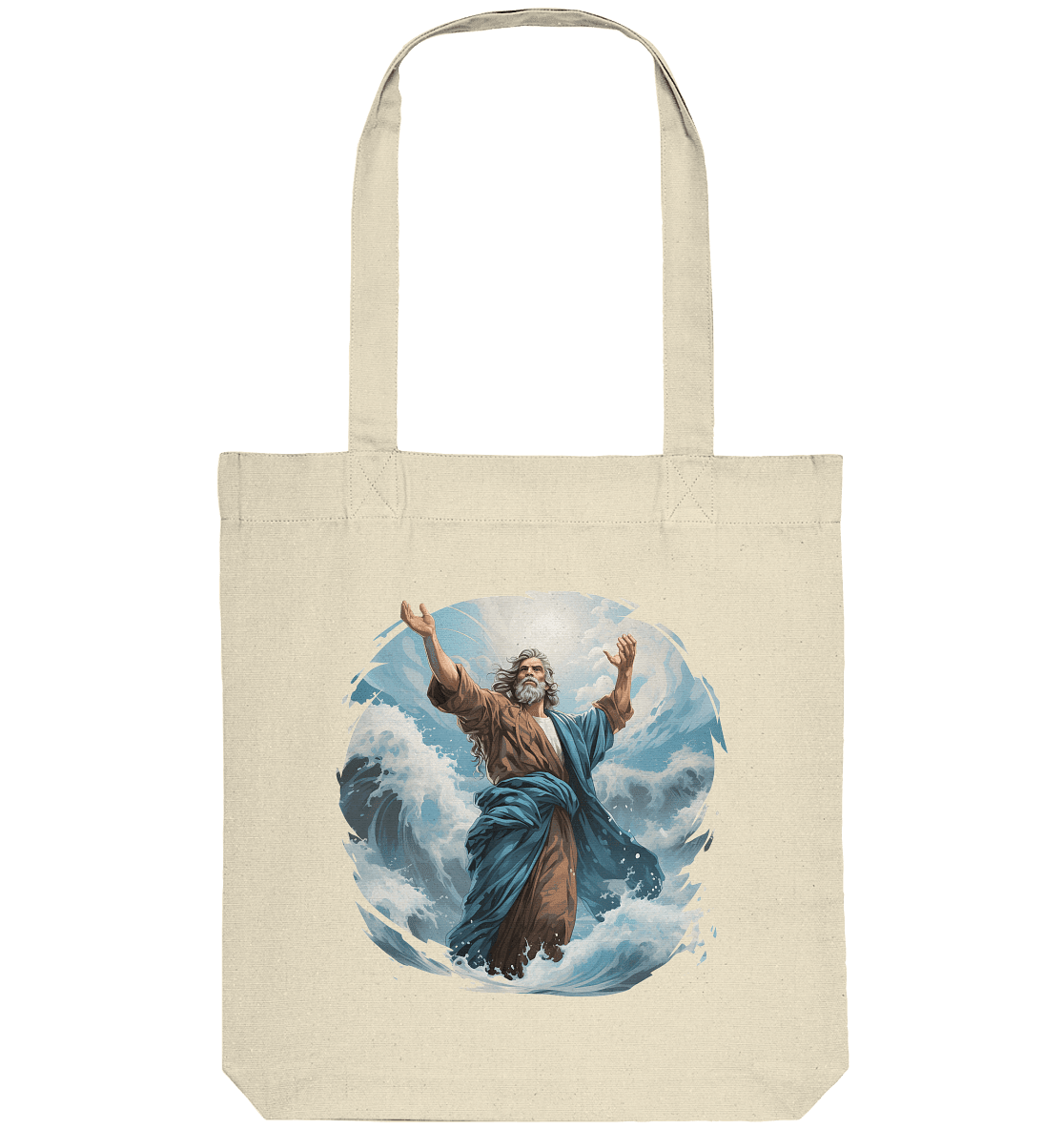 Moses – Glaube, der das Meer teilt | Christliche Kleidung - Organic Tote-Bag - Taschen - Natural - GfoitMa