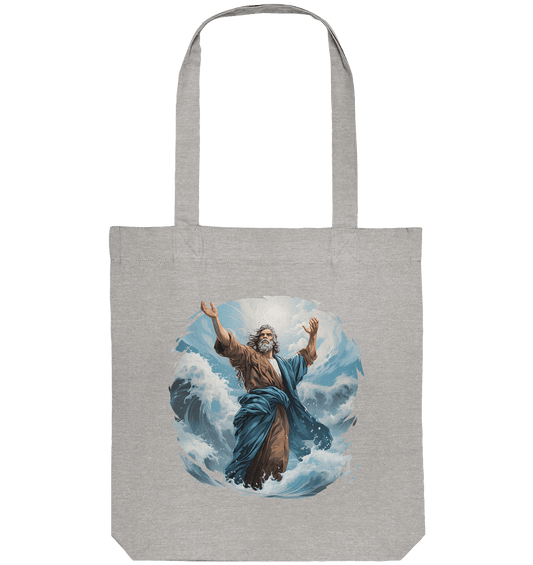 Moses – Glaube, der das Meer teilt | Christliche Kleidung - Organic Tote-Bag - Taschen - Heather Grey - GfoitMa